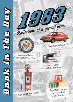 3 Oak Publishing / Back In The Day - 1983 Back In The Day Greeting Card / Booklet (envelope inclu