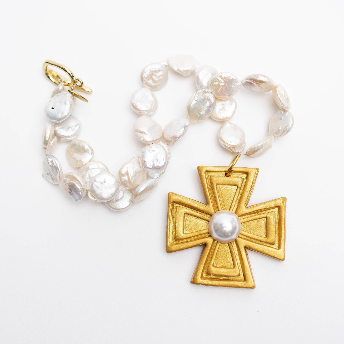 Hidden Truth Jewelry - Mother of Pearl with Pearl Anna Cross