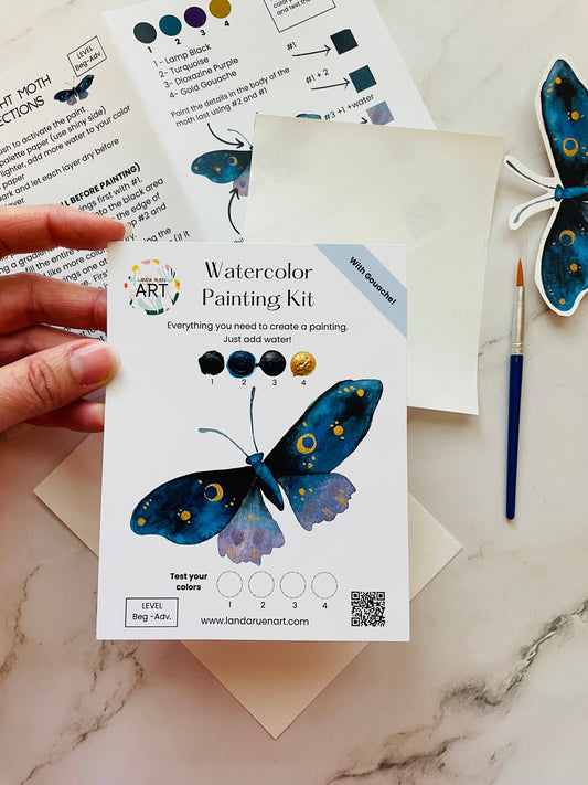Landa Ruen Art - Midnight Moth Watercolor Kit