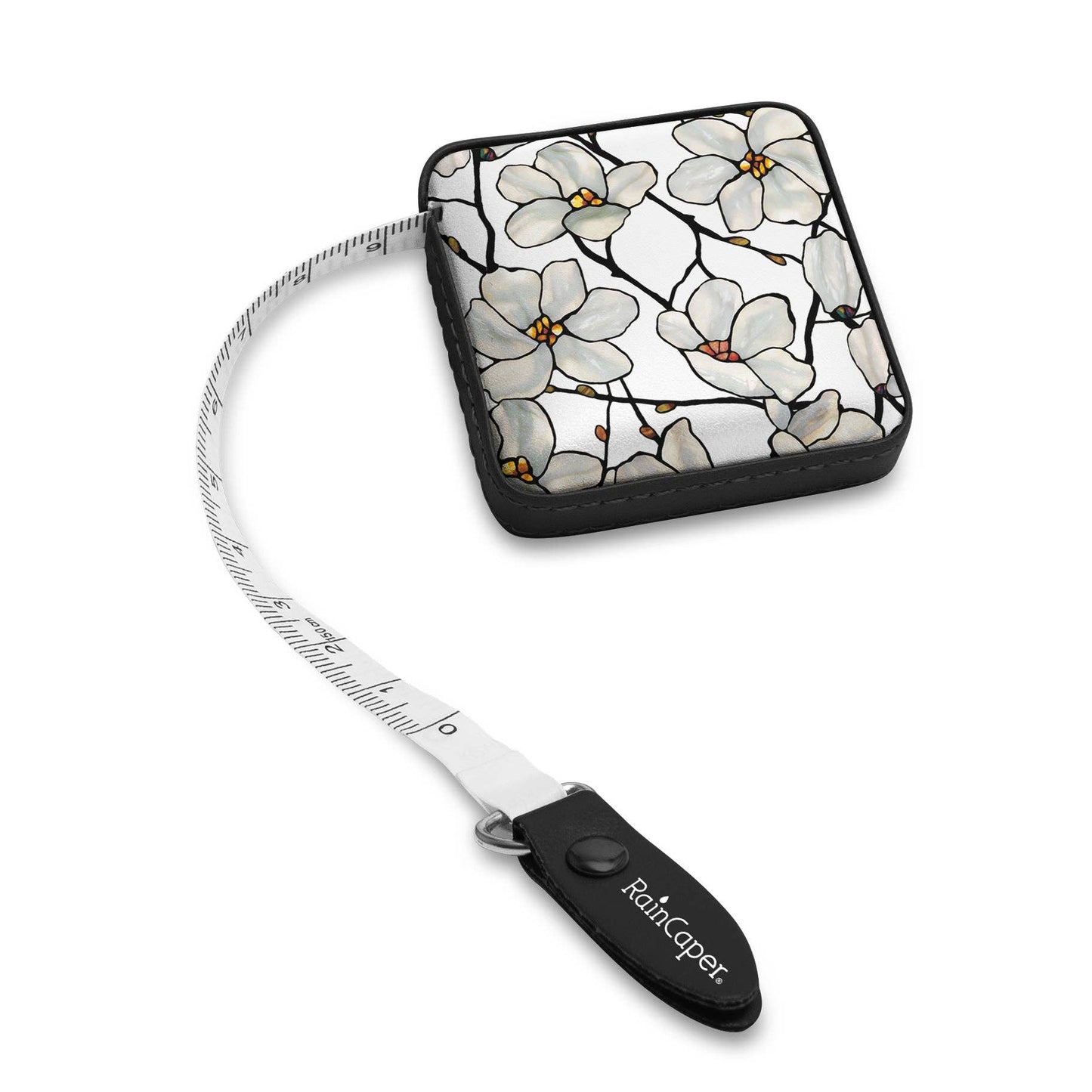 RainCaper - Tiffany "Magnolia" Compact Retractable Tape Measure – Dual-Sided, 60"/150cm