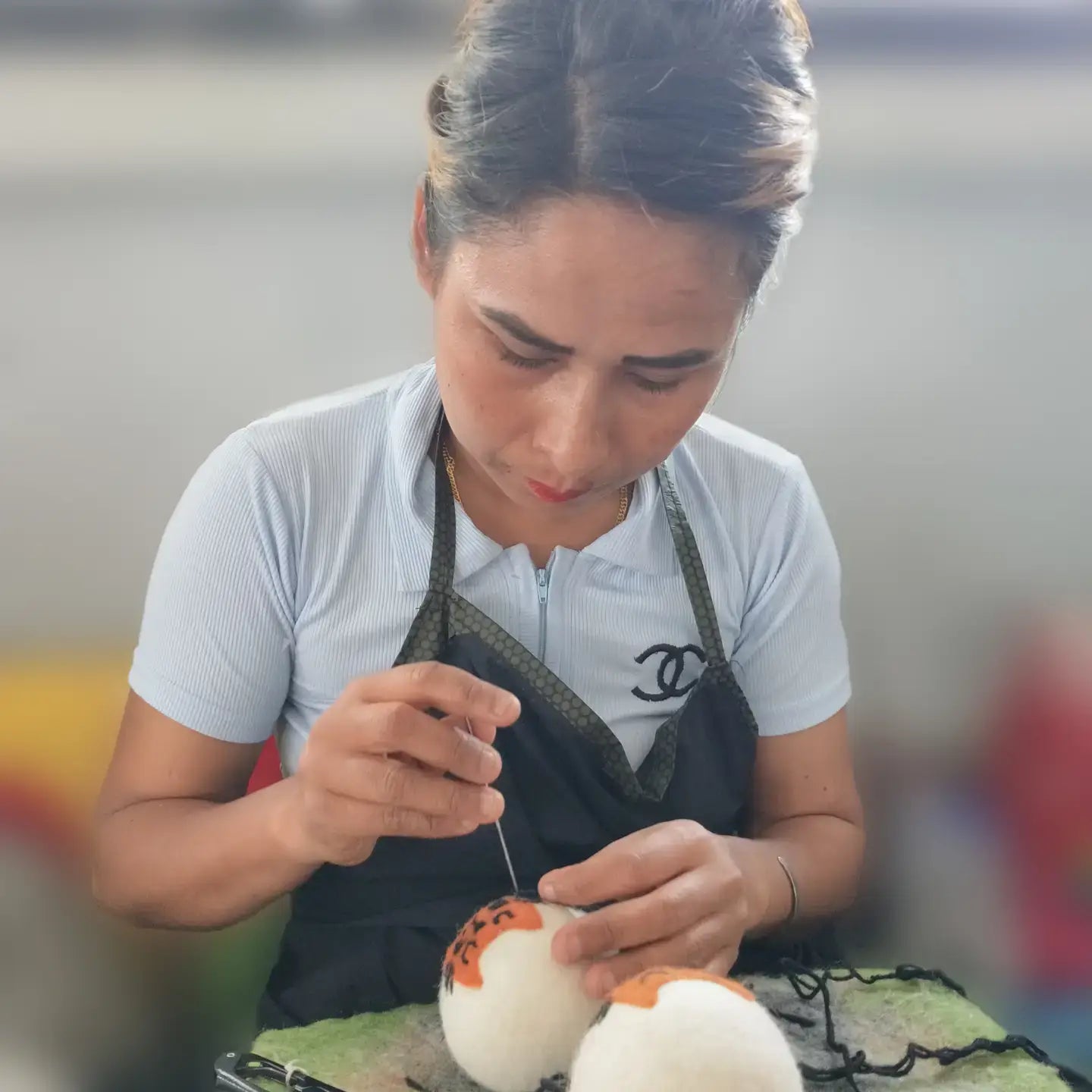 Ethical Global - Birds: Eco Wool Dryer Balls Fair Trade: Chick with Flowers