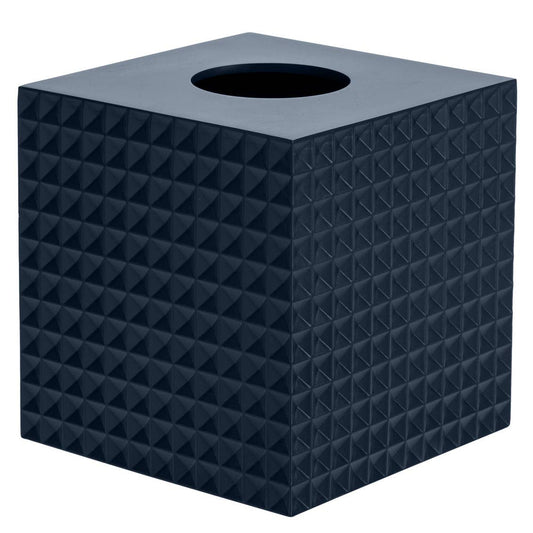 Moda at Home Enterprises, Ltd - Braemar Tissue Box Resin : Navy Blue
