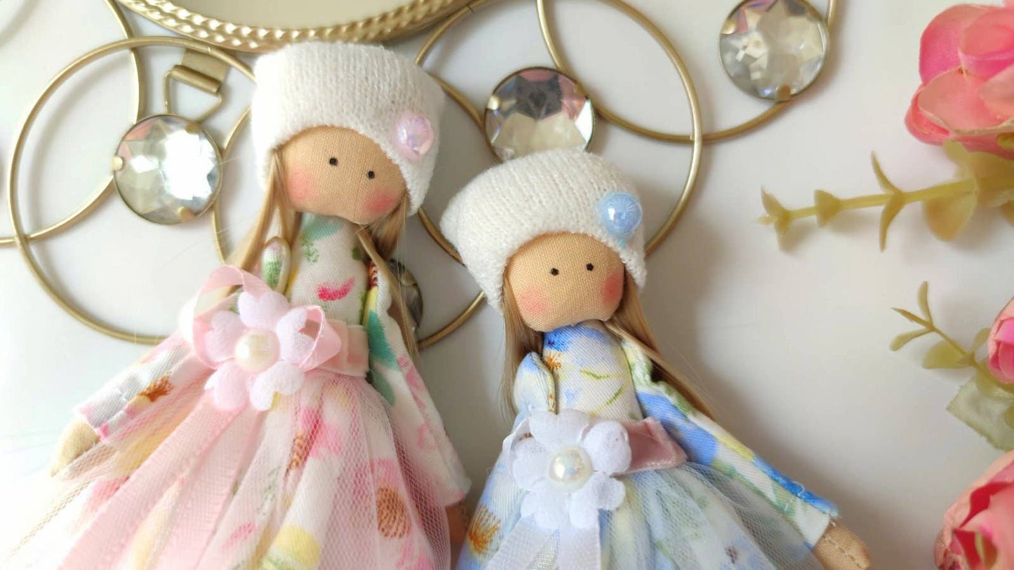 ChernikovaNataliya - Handmade Miniature Cloth Fairy Rag Doll: Blue