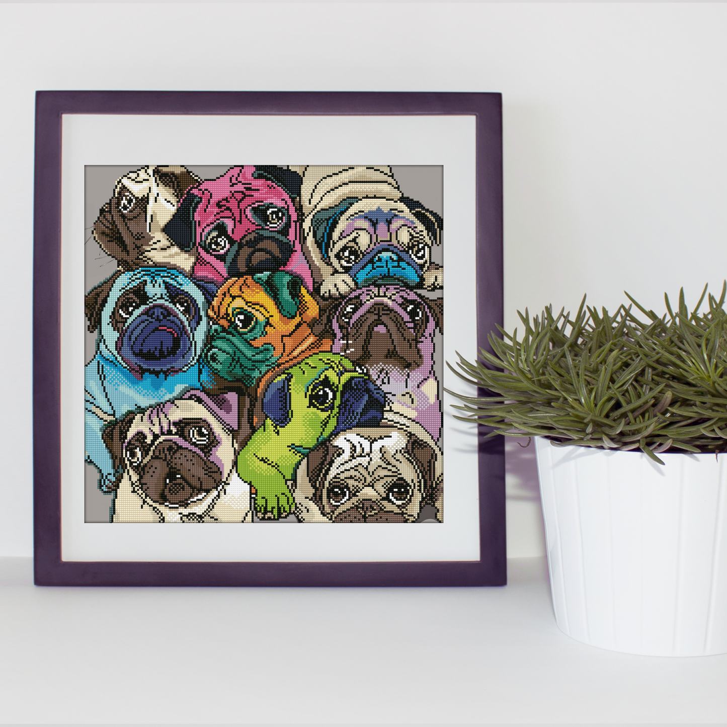 DIAMOND DOTZ® - Diamond Dotz World of Pugs - 20.3" x 20.3"