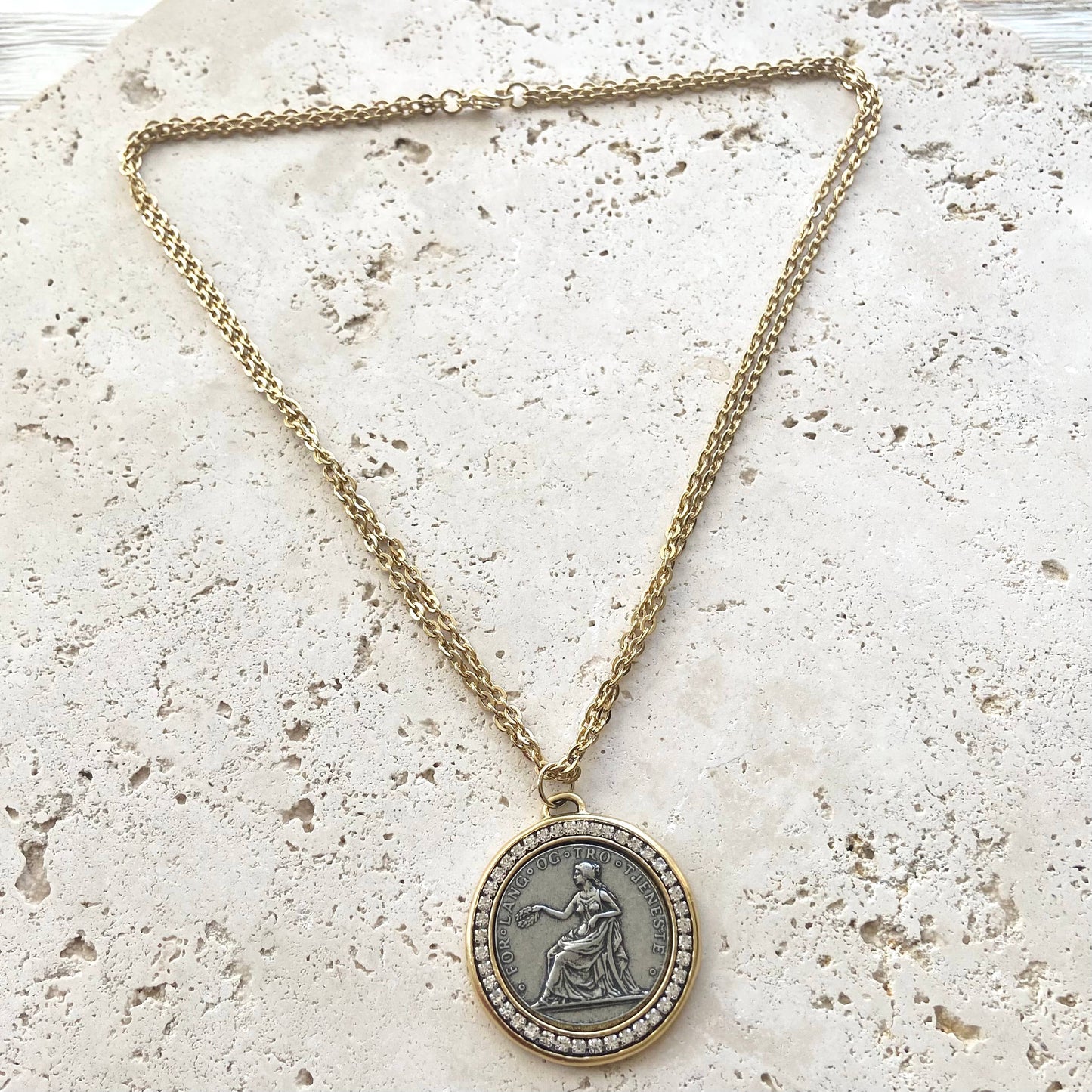 VB&CO Designs Handmade Jewelry - Coin necklace, Norway, medallion jewelry, boutique salon