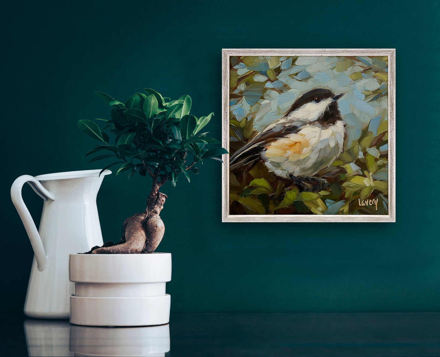 GreenBox Art - Chickadee In Bush Mini Framed Canvas