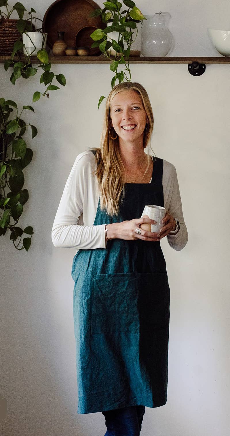 Cate Paper Co. - Cross Back Apron: Fog Grey