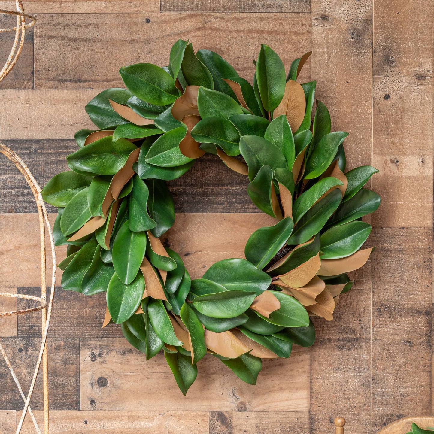 Mills Floral Company - Magnolia Leaf Wreath - 23 Inch