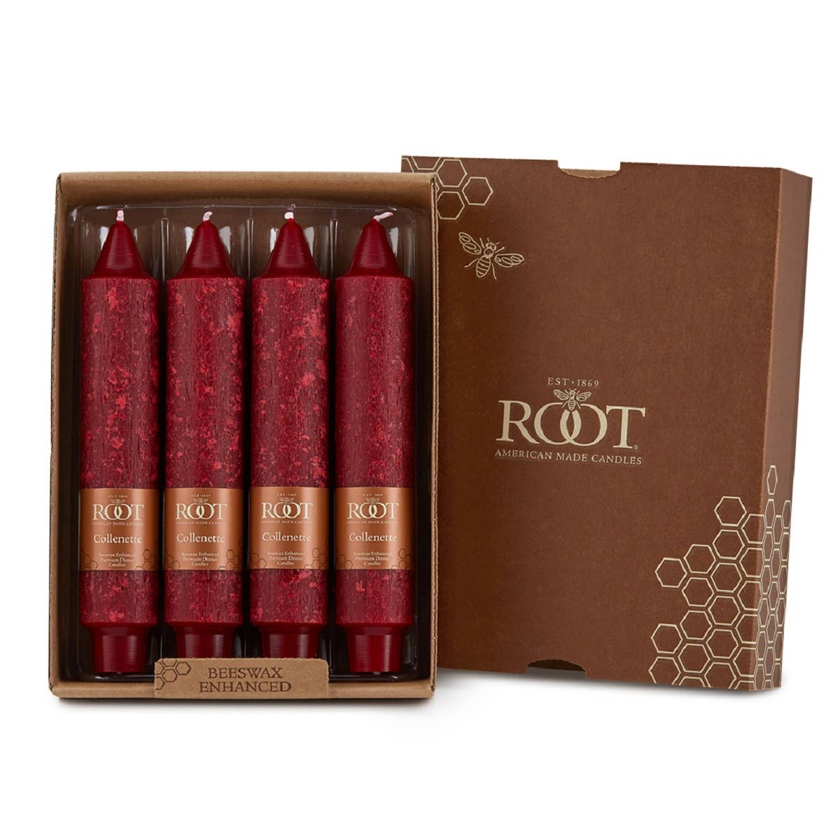ROOT Candles - ROOT Timberline Collenette Taper Candles: Ivory / 7 inch