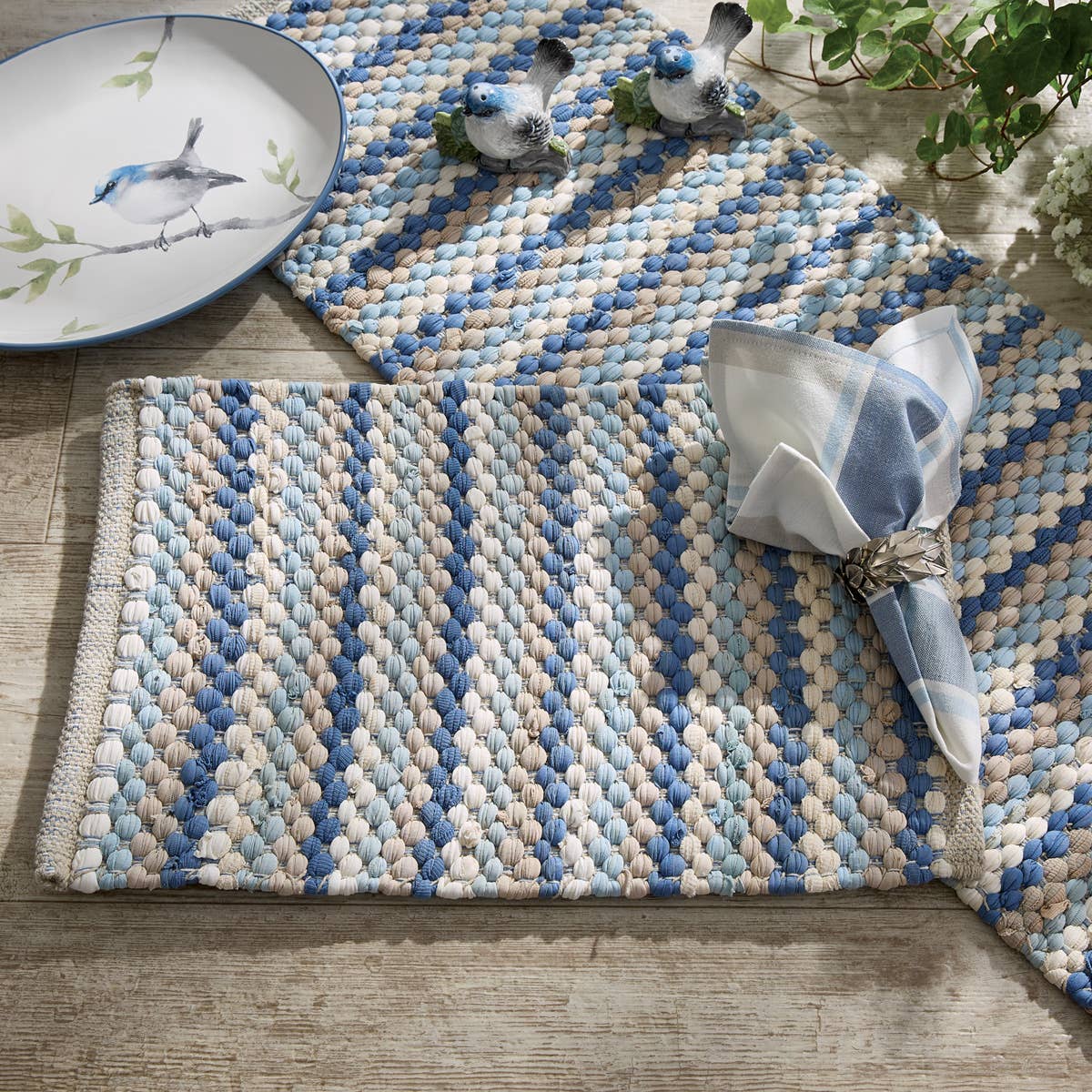 Park Designs - Aviary Chindi Placemat: Blue
