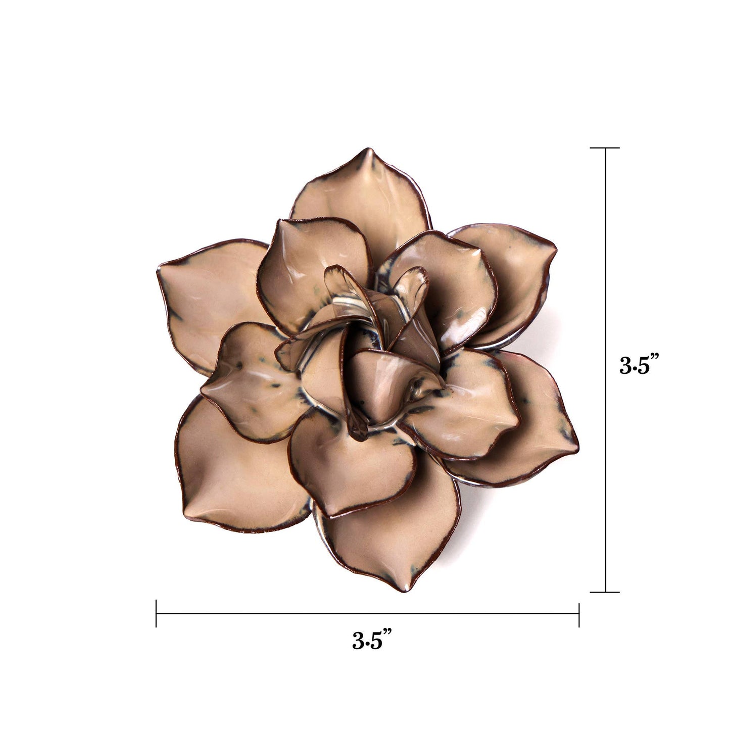 Chive - Japan Ceramic Flowers With Keyhole For Wall Hanging: Green Grey Small Flower