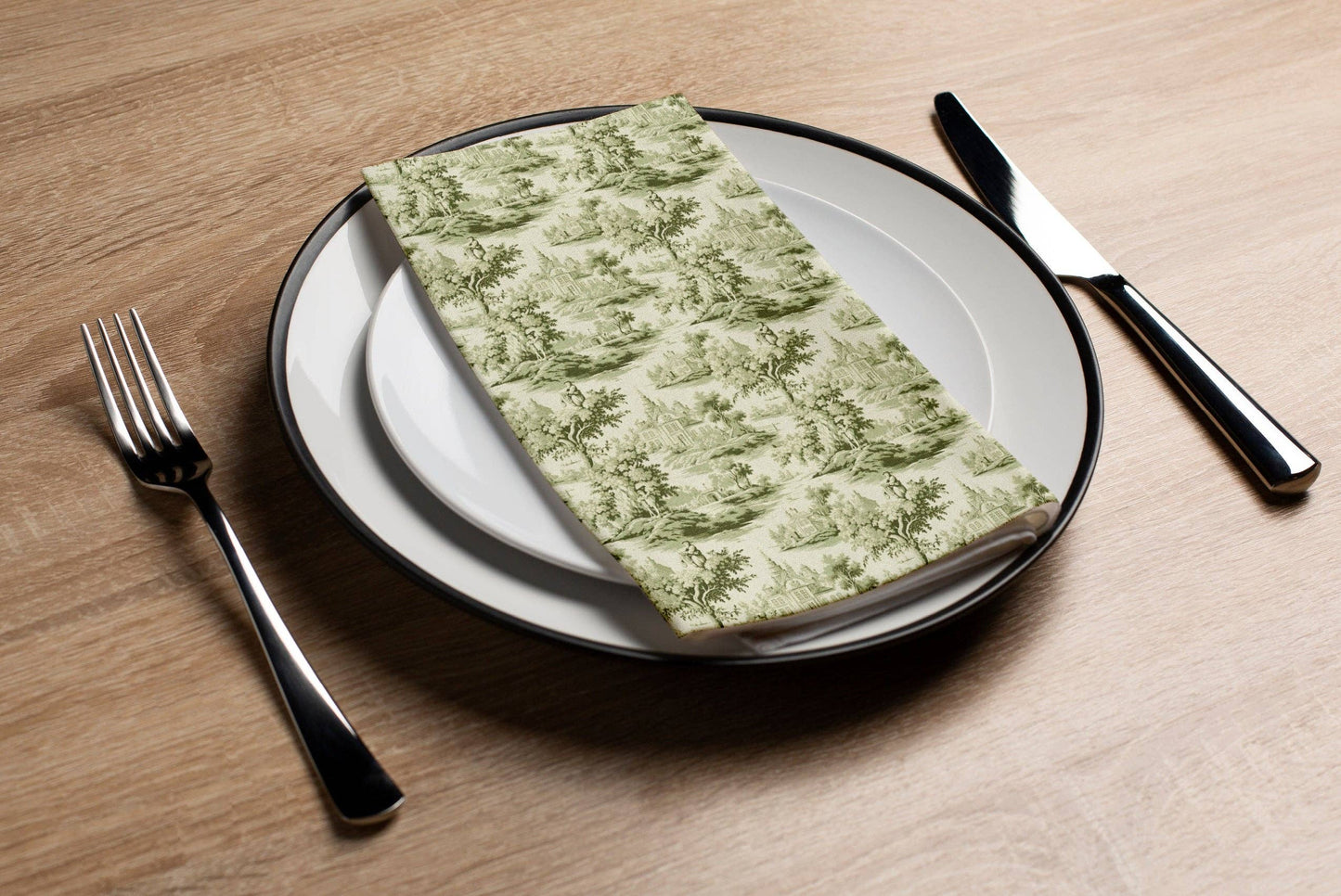 Altoonastore - Green Toile - Printed Guest Towel