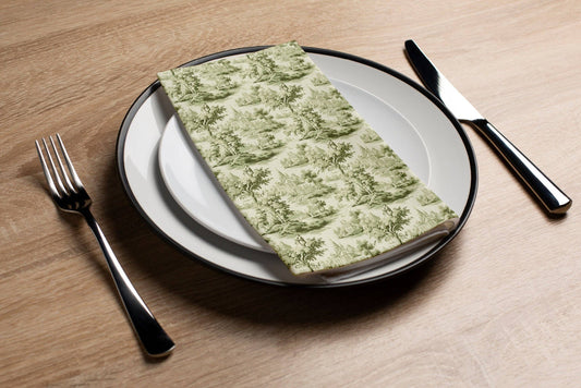 Altoonastore - Green Toile - Printed Guest Towel