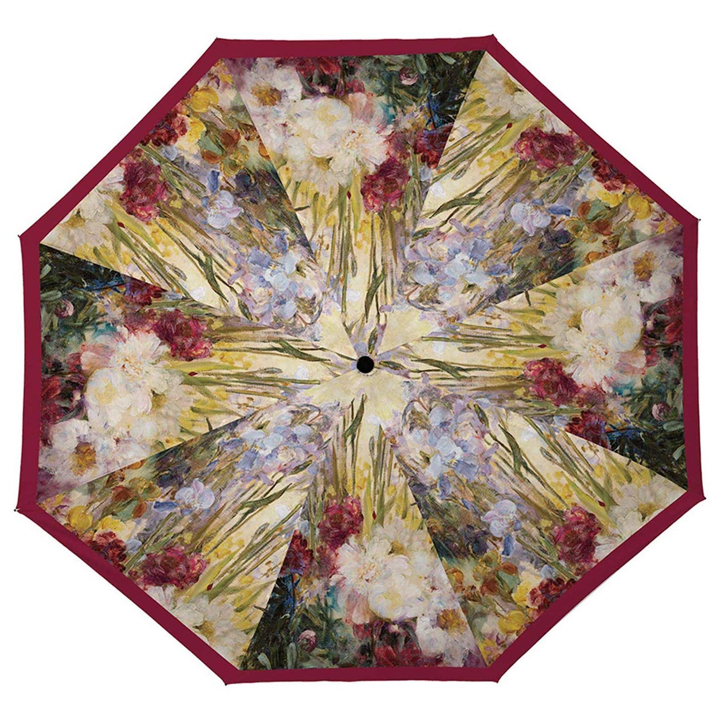 RainCaper - Tiffany Peonies and Iris Reverse Inverted Umbrella – Hands-Free, Windproof Design