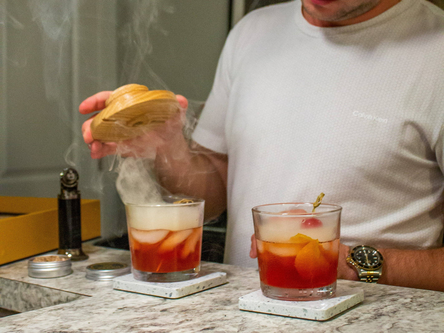 NOBLESIP - Wood Chips for Cocktail and Food Smokers, Bar gift case 4pcs