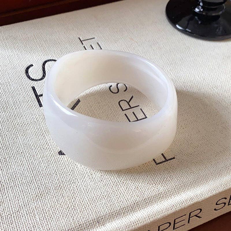 Dipped Shop - Multi-color Wide Irregular Simple Acrylic Bracelets DP25D620: Light Blue