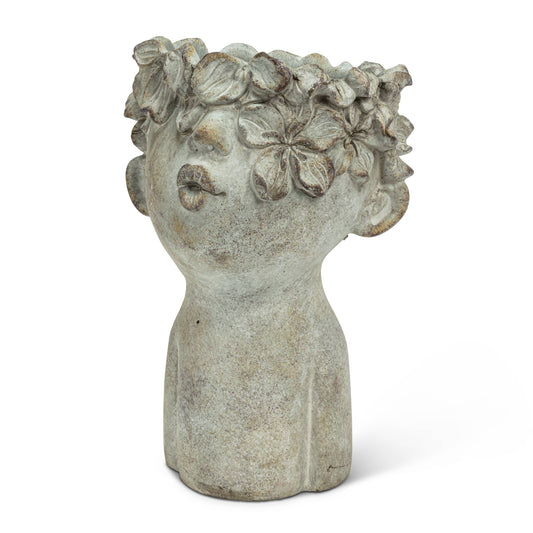 Abbott - Lg Kissing Face Planter-10"H-467