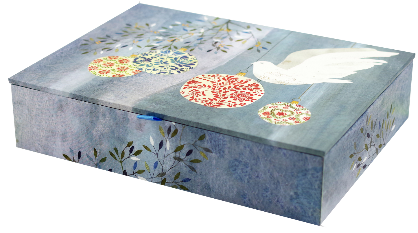 Peter Pauper Press - Festive Dove Deluxe Boxed Holiday Cards