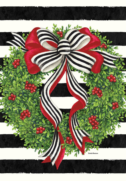 Custom Decor - Holiday Stripes-Flag by Studio Ramona - 12” x 18”