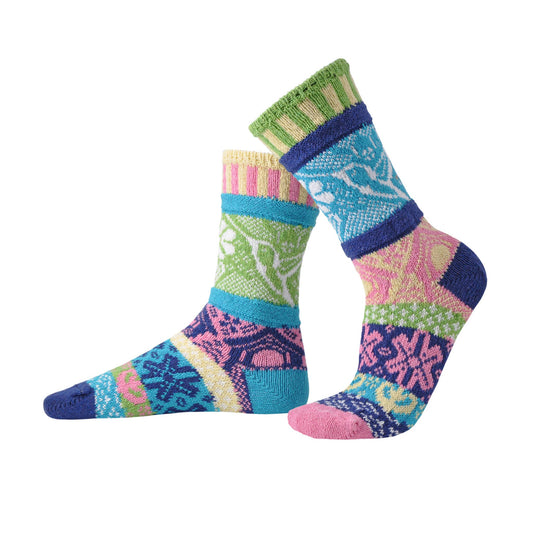 Solmate Socks - Hummingbird Crew Socks | Socks That Give Back : Small (Women 6 - 8 / Men 5 - 7)