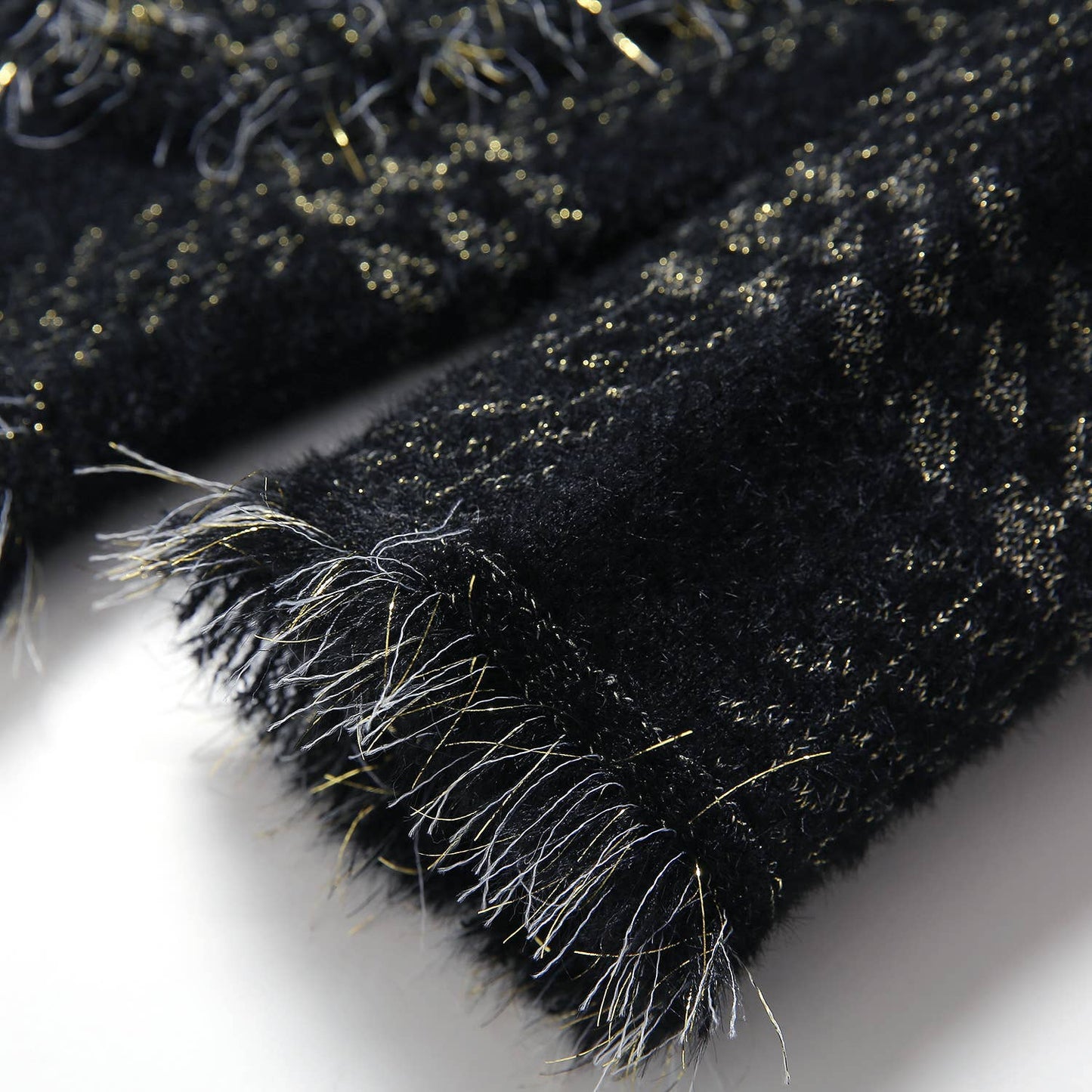 PEACH ACCESSORIES - SD190 Soft cardigan with Shinny Silver details: Black