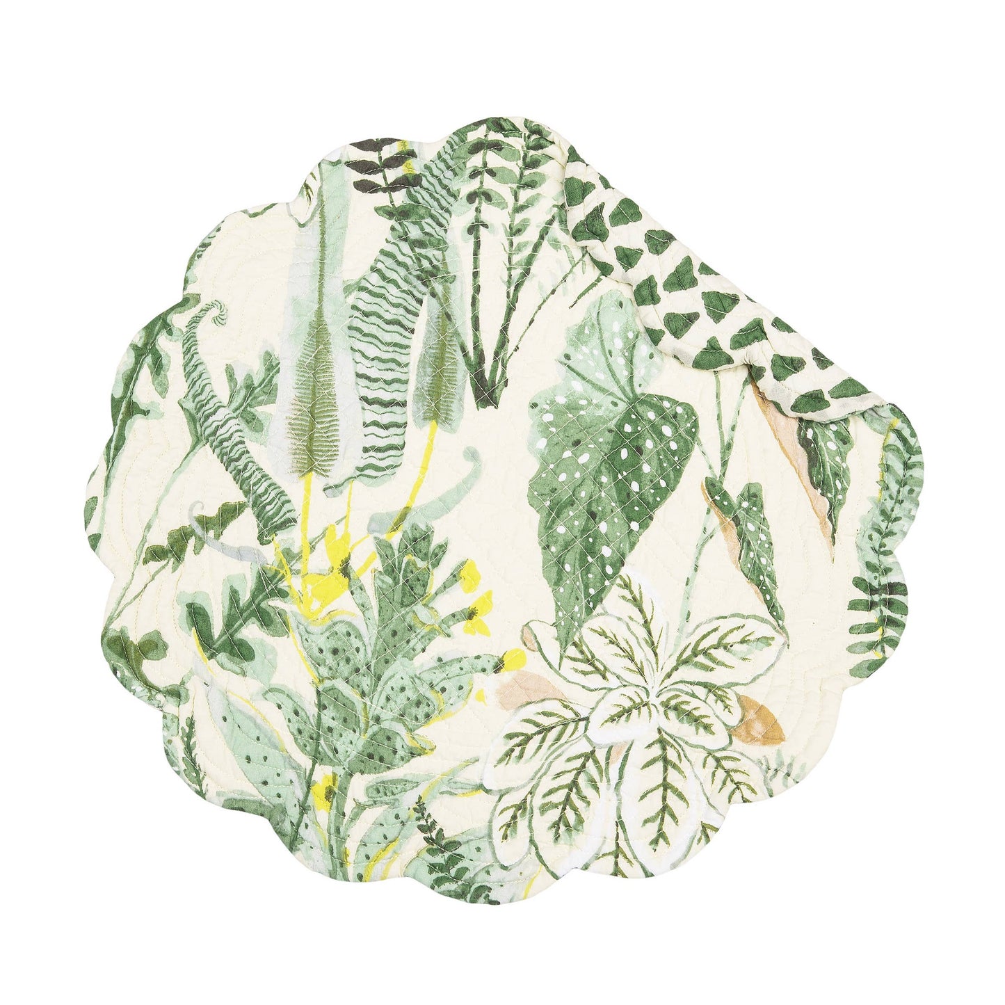 C&F Home - Parson Tropical Leaves Round Placemat