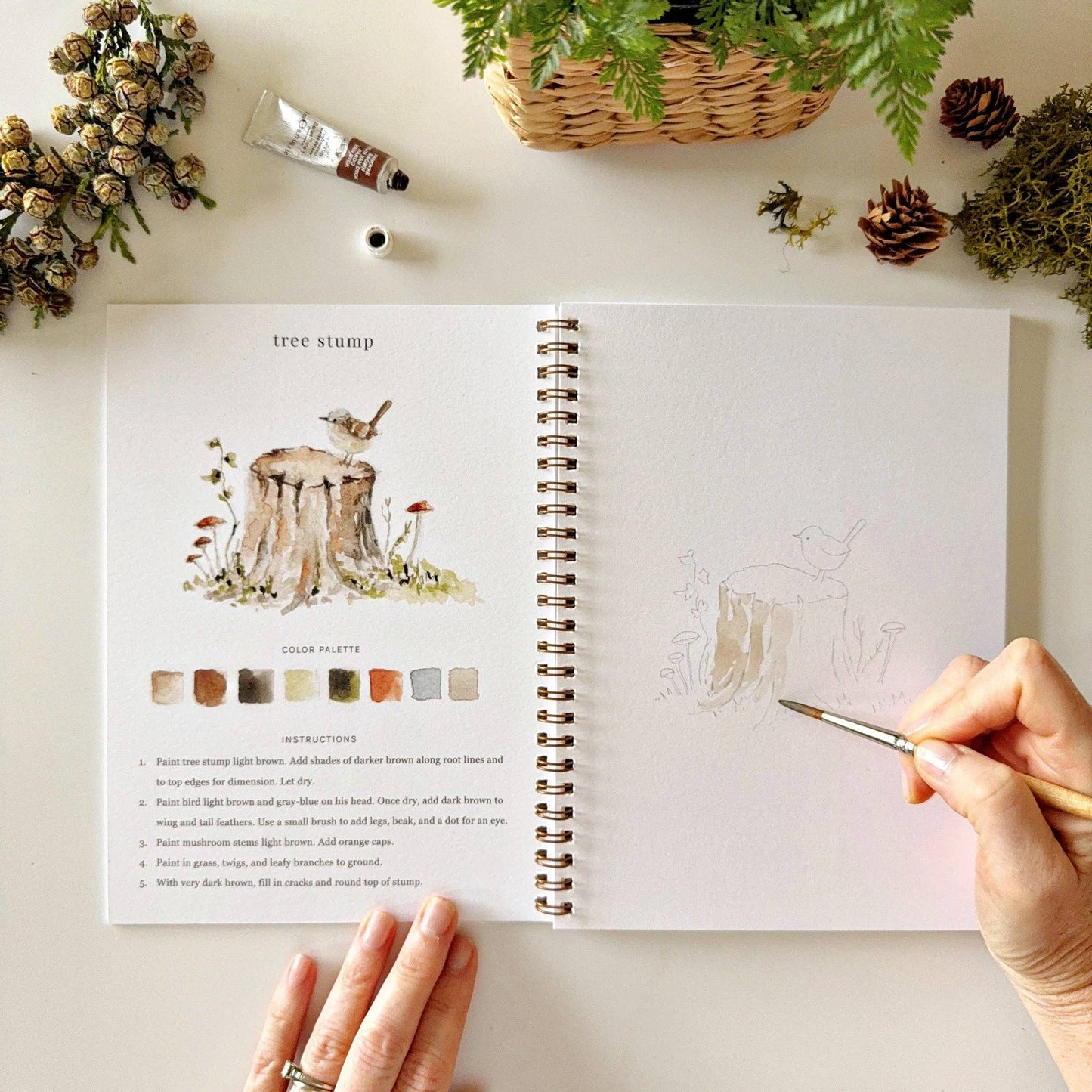 emily lex studio - Woodland watercolor workbook