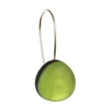Origin Jewelry - Resin & Shell Drop Earrings - SMALL, Rounded Edge, 0.5": Red