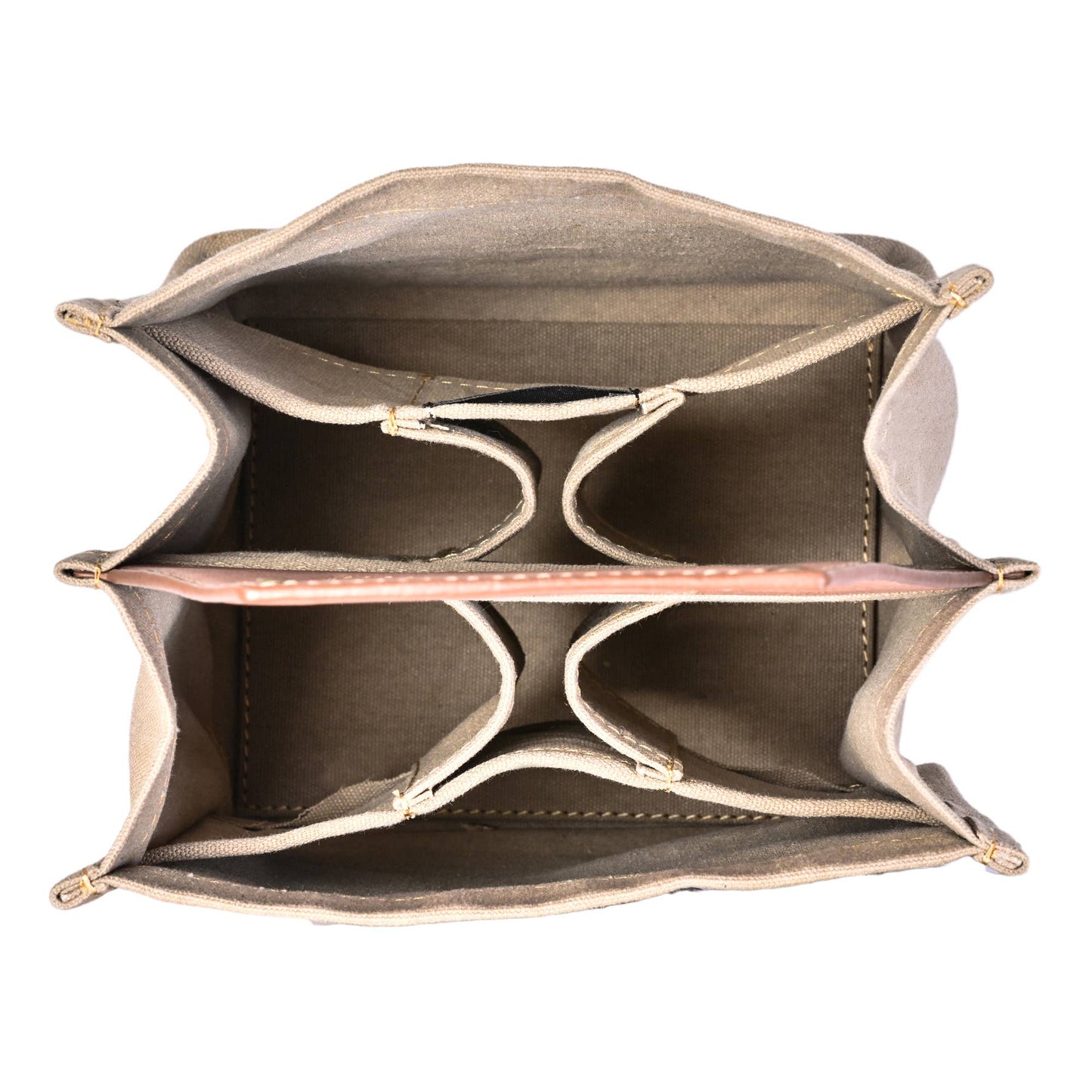 Mona B. - HOPTIMIST Beer Up-Cycled Canvas and Leather Beer/Wine Caddy