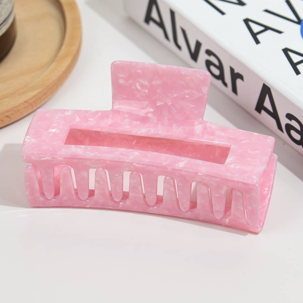 TheDivaSoap - Vintage Oversized Square Acetate Claw Clip, Eco-Friendly: Mixed-coffee