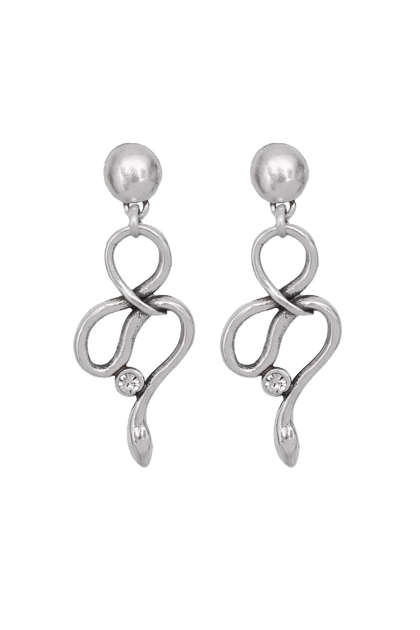 Chanour - Handmade Crystal Pewter Earrings - 1868