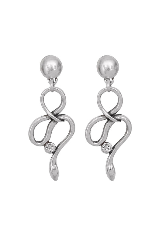 Chanour - Handmade Crystal Pewter Earrings - 1868