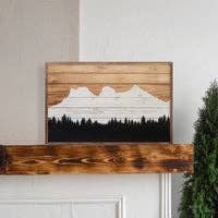 Kendrick Home - Three Sisters Mountains Left View: 24 x 16 x 1.5