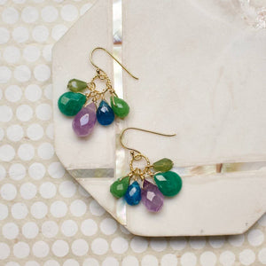 a.v. max - Semi Precious Cluster Earrings: Spice