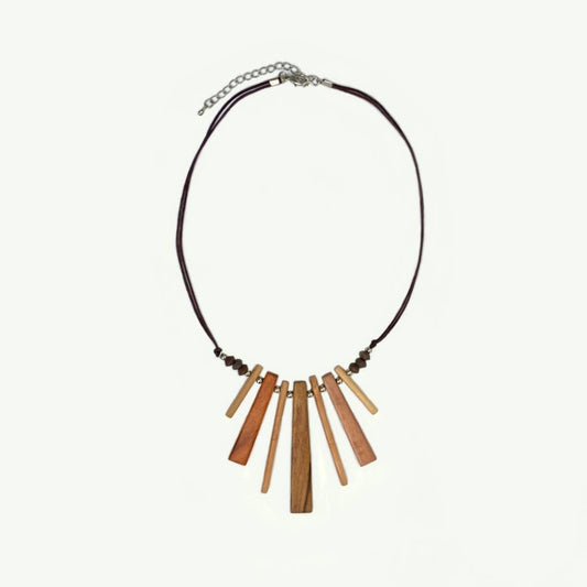 Katie and Company - Dawn natural wood necklace