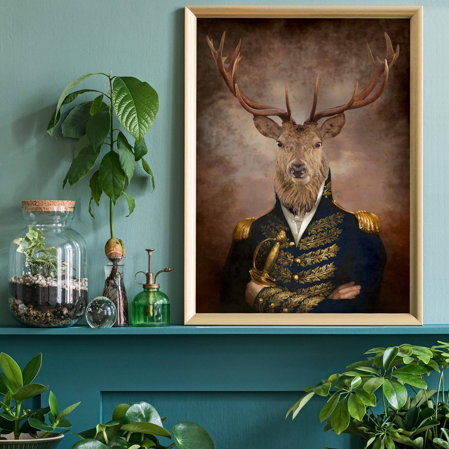 Ink & Drop - President Stag Portrait: 11 ¾ x 15 ¾ in | 30x40 cm / Matte