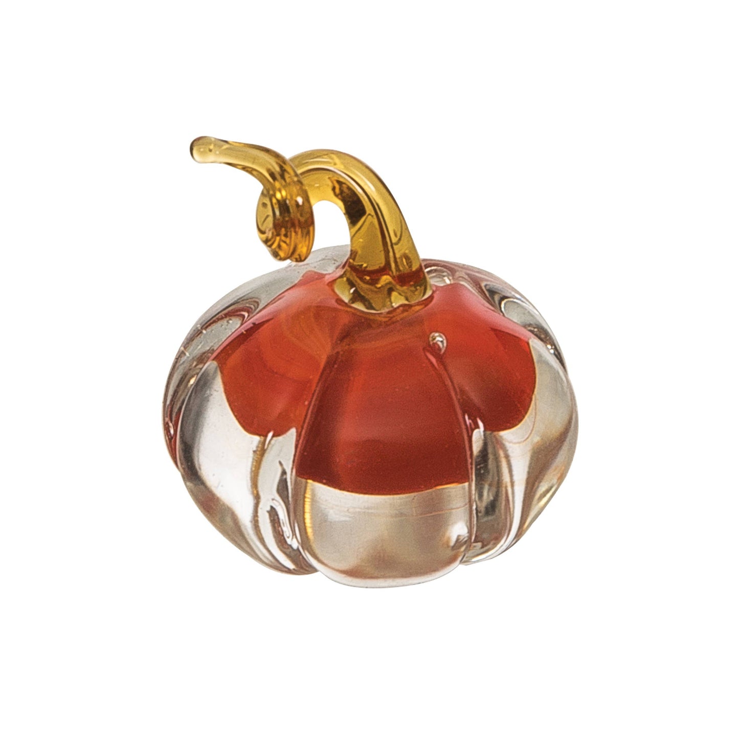 C&F Home - Fall/Harvest Orange Glass Pumpkin Figurine