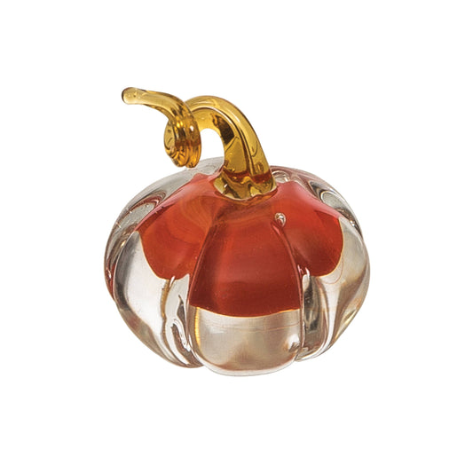 C&F Home - Fall/Harvest Orange Glass Pumpkin Figurine