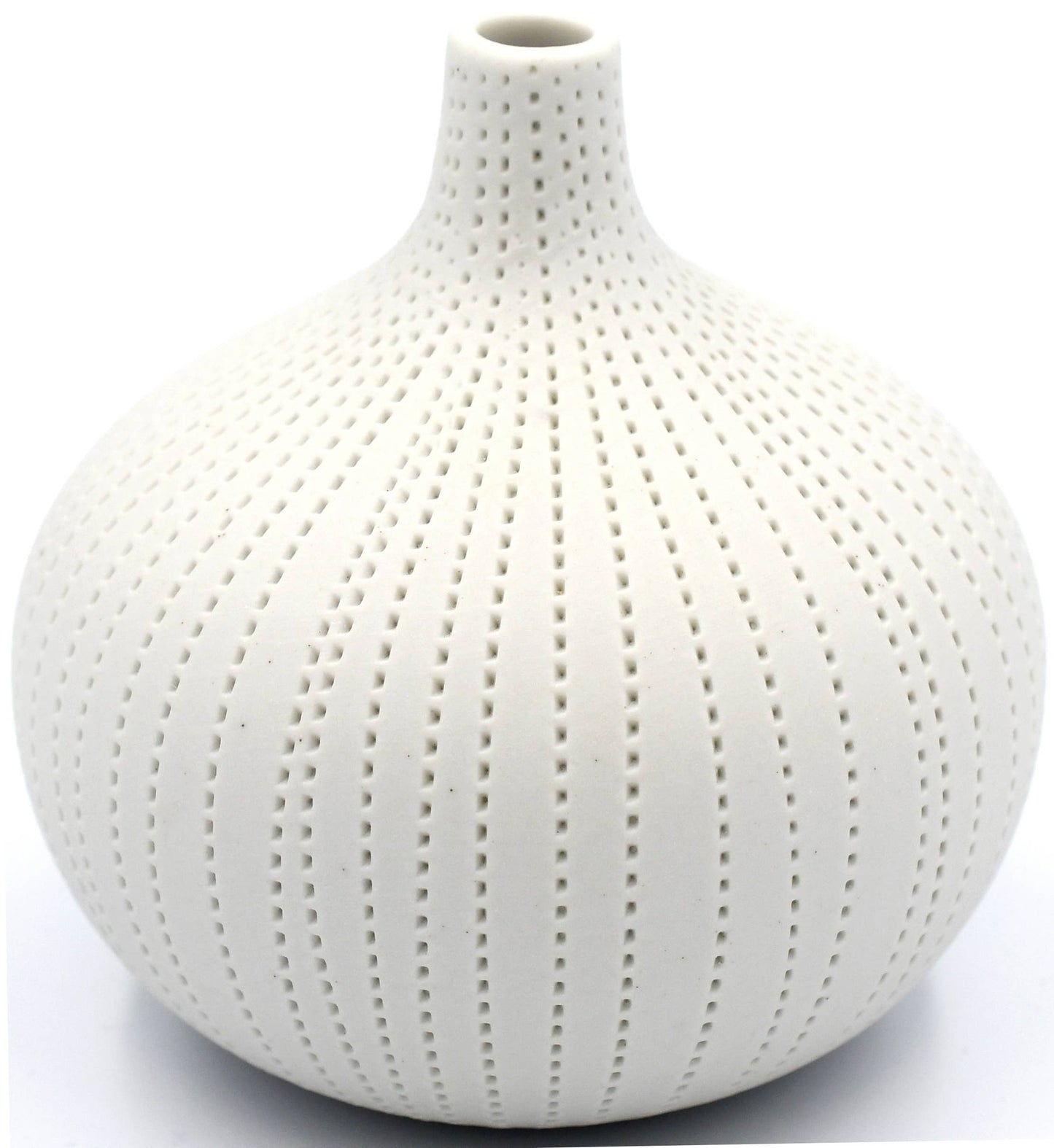 Art Floral Trading LLC - 524WH13 CONGO TINY L-Handcrafted Porcelain Bud Vase