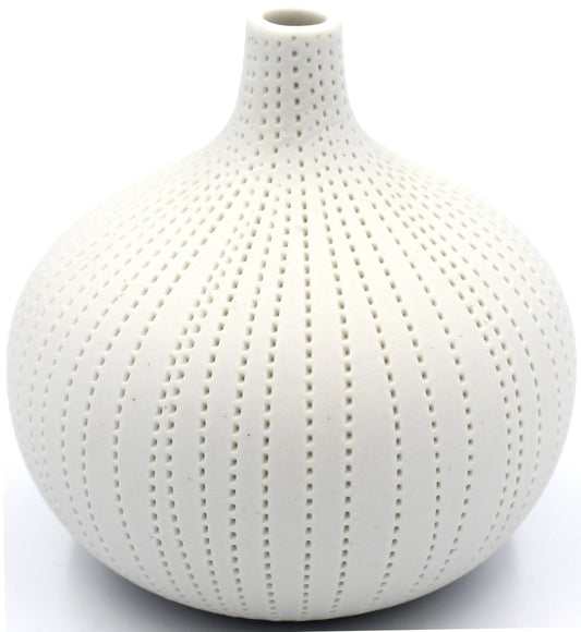 Art Floral Trading LLC - 524WH13 CONGO TINY L-Handcrafted Porcelain Bud Vase
