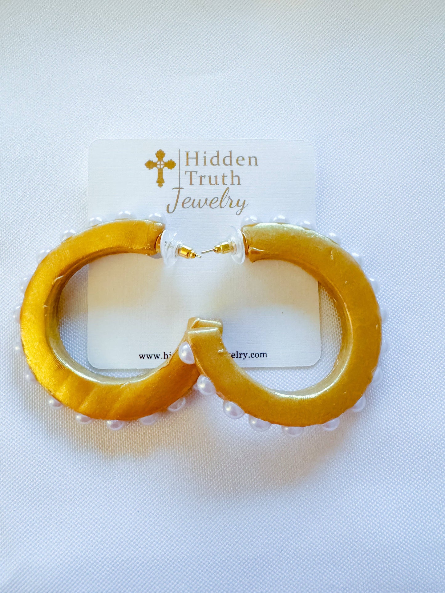 Hidden Truth Jewelry - Pearl Hoops