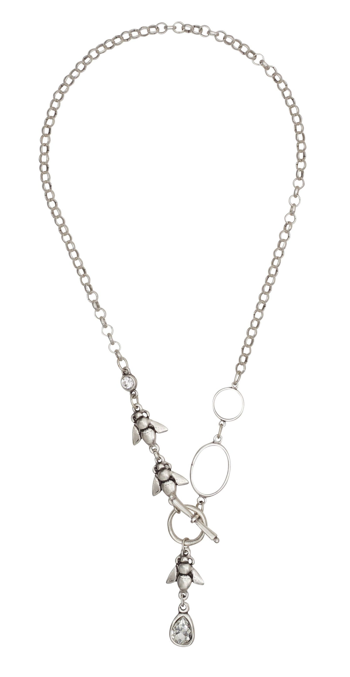 Chanour - Handmade Honey Bee Pewter Necklace - NN3554