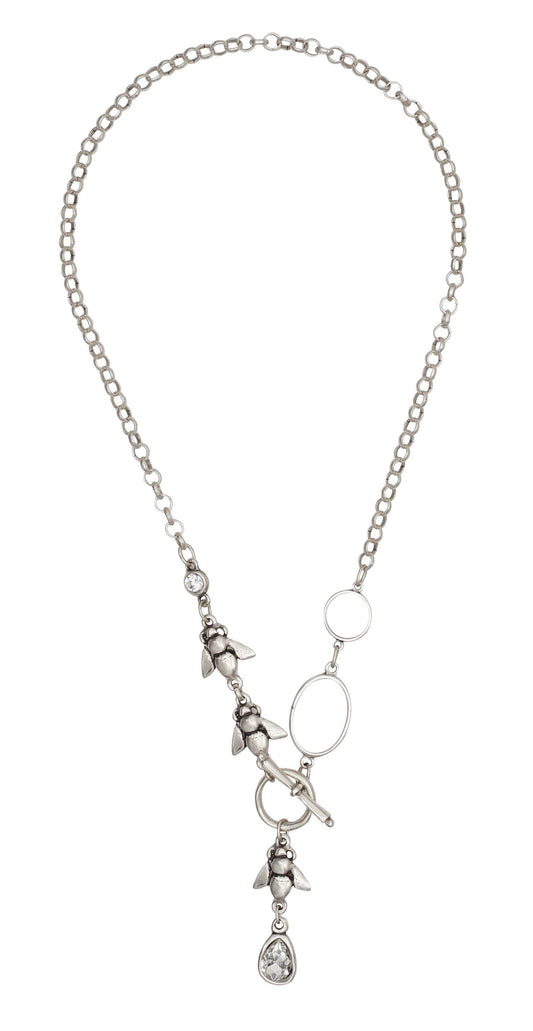 Chanour - Handmade Honey Bee Pewter Necklace - NN3554