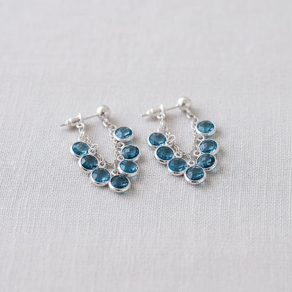 camilla dovey - Crystal Pendant Stud Earrings