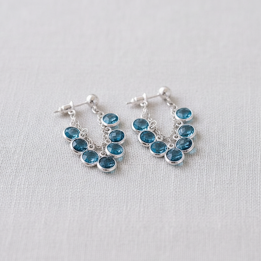 camilla dovey - Crystal Pendant Stud Earrings