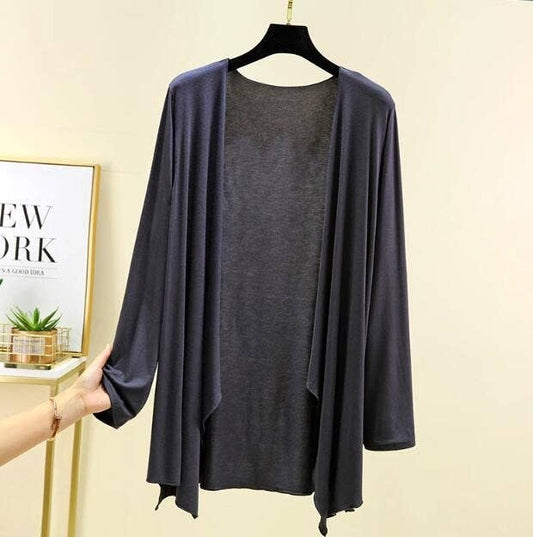 Hope & Sunshine - Modal Long Sleeve Cardigan For Women: Navy / M