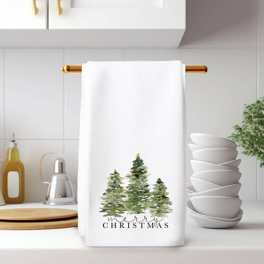 Fernville Creations - Christmas Tree Holiday Hand Towel & Bath/Kitchen Decor