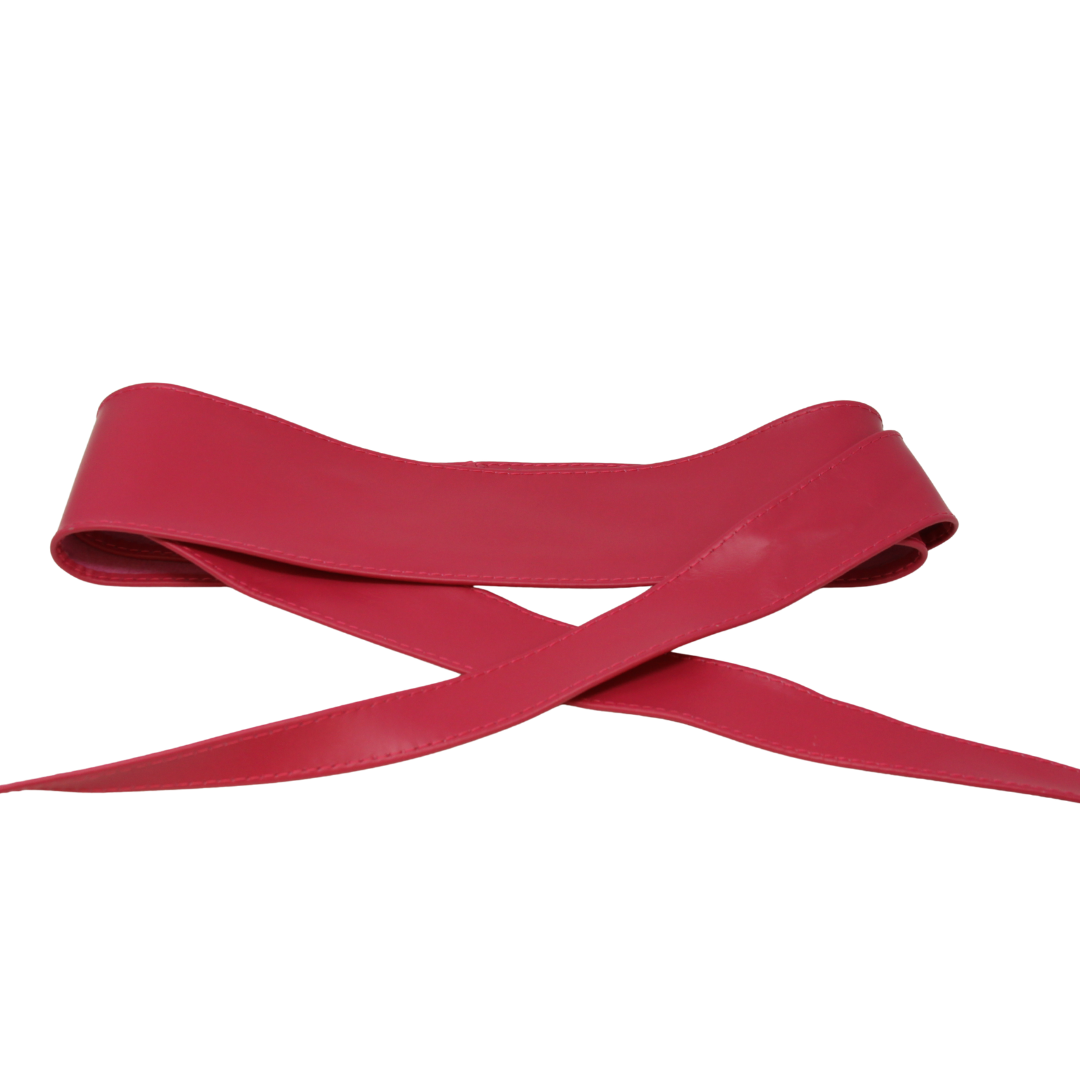 German Fuentes Handbags - CINT-02 SUEDE LEATHER WRAP BELT: Red