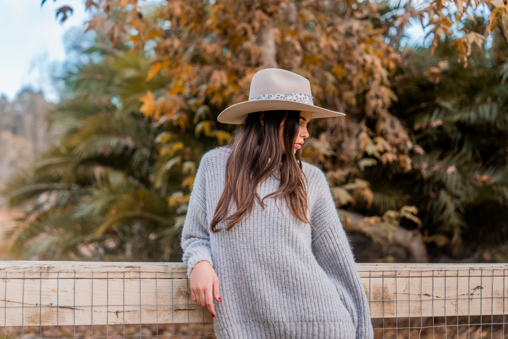 Peter Grimm - Gus Austrailian Virgin Wool Felt Bandana Band Wide Brim Hat