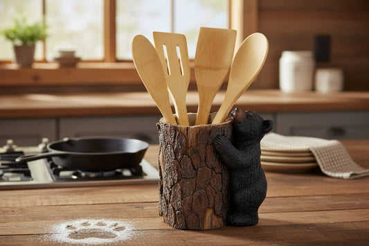 De Leon Collections - BEAR UTENSIL HOLDER - UTENSIL INCLUDE